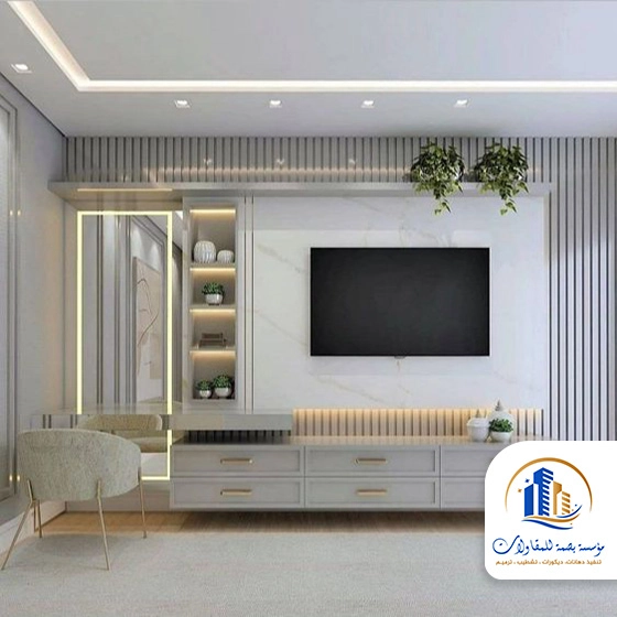 ديكور شاشه خشب في جدة