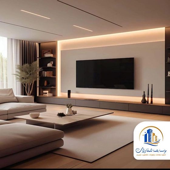 تصميم ديكور شاشه بجده